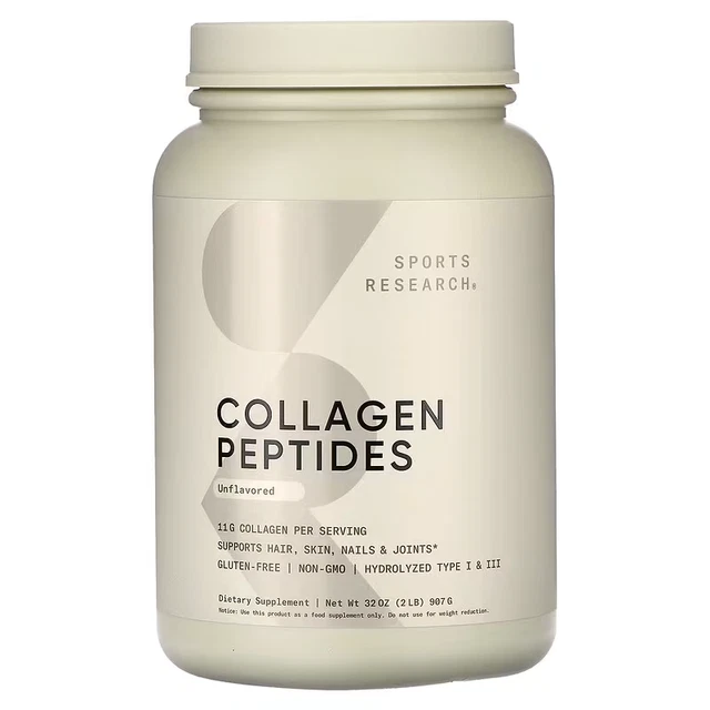 SPORTS RESEARCH Collagen Peptides Unflavored 907 G Exp Mar 27 Sports research collagen peptides unflavored 907 g exp mar 27