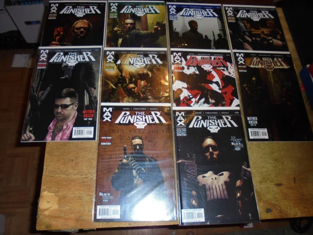 10 Punisher Max  11 12 13 14 15 16 17 18 19 20 Lot Run Marvel MAX comics