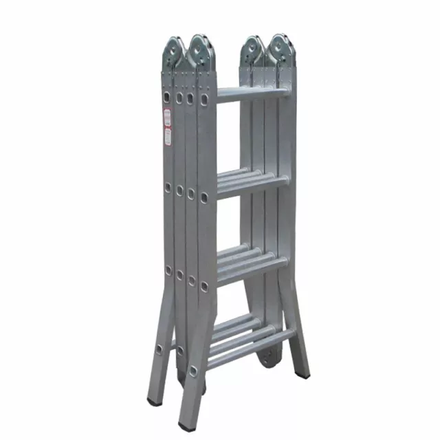 Aluminium Folding Step Ladder 4.7 M Fully with platform Extended 150kg Wide 2