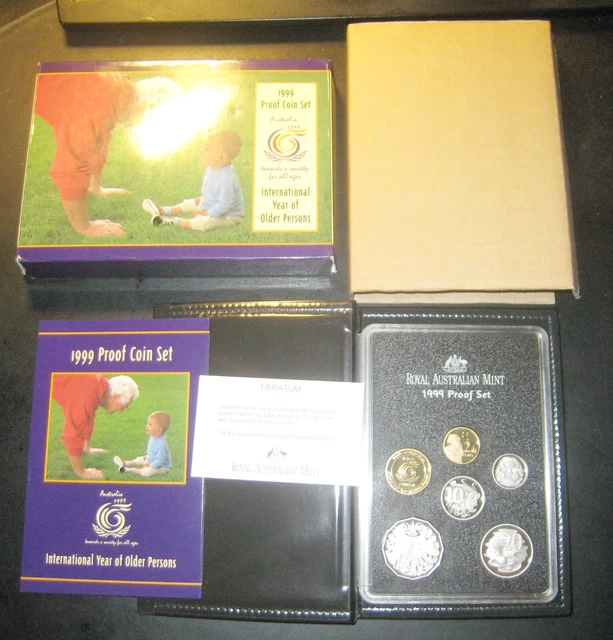 1999 Royal Australian Mint Proof Coin Set - Older Persons w/Original Packaging
