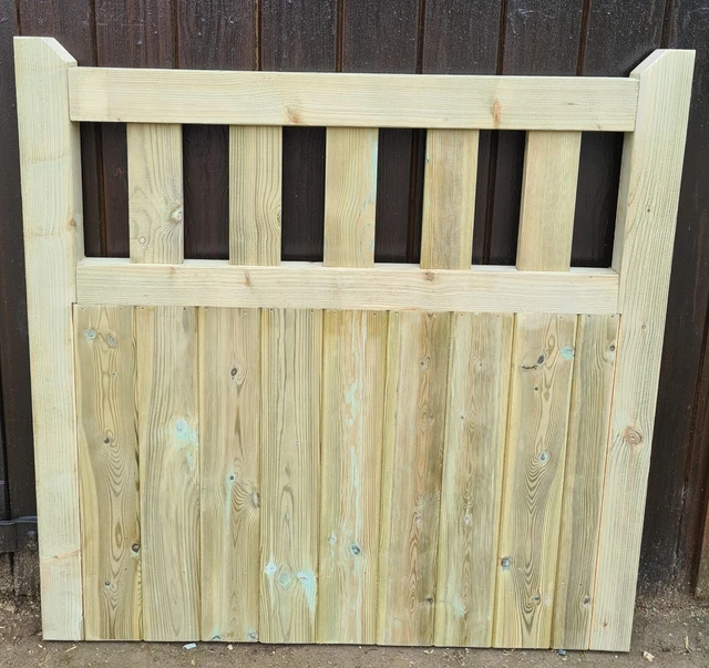 WOODEN GATE, GARDEN gate, pedestrian gate £104.00 PicClick UK