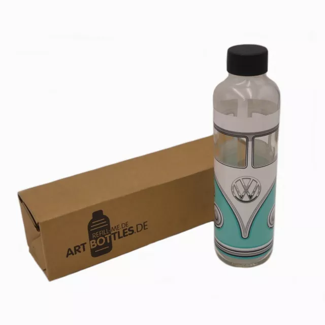 VW Bulli T1 Trinkflasche 0,7L original Volkswagen Flasche Wasserflasche Glas