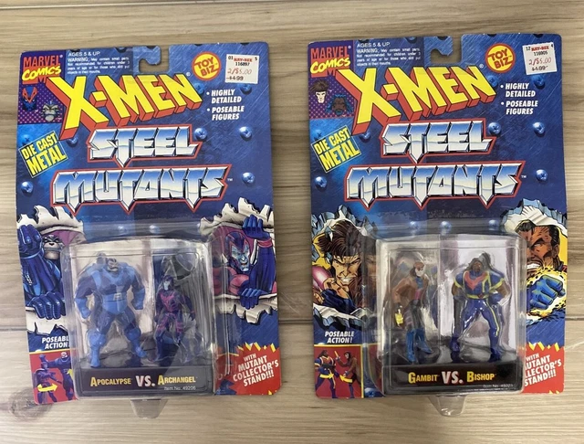 1994 Marvel X-Men Steel Mutants Die Cast Metal Toy Biz Figures Lot of 2