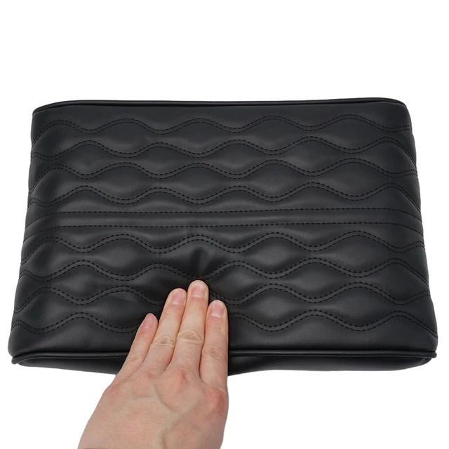 BOWTONG Coussin Rehausseur Accoudoir Voiture Avec Rangement - Console Centrale Organisateur 2 Tasses