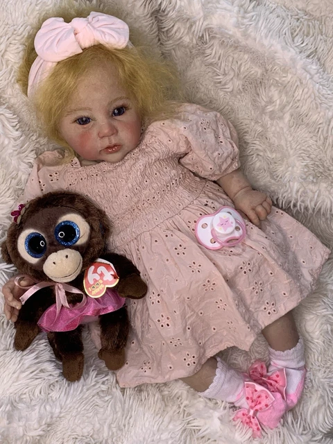 SWEET NEWBORN REBORN Baby GIRL Doll PETAL Was Raven By Ping Lau
