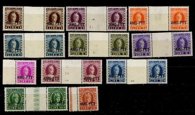 Trieste AMG-FTT set of revenues MNH Italy fiscal