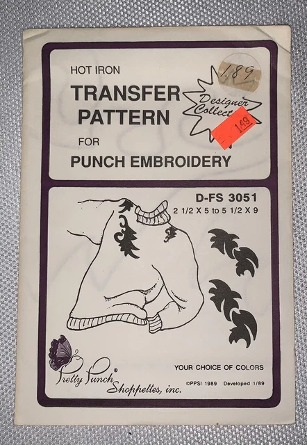 E3 '87 Bonito Patrón De Transferencia De Color Bordado De Punzón 3051 Acentos