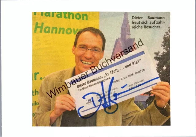 Original Autogramm Dieter Baumann /// Autograph signiert signed signee Ba 296102