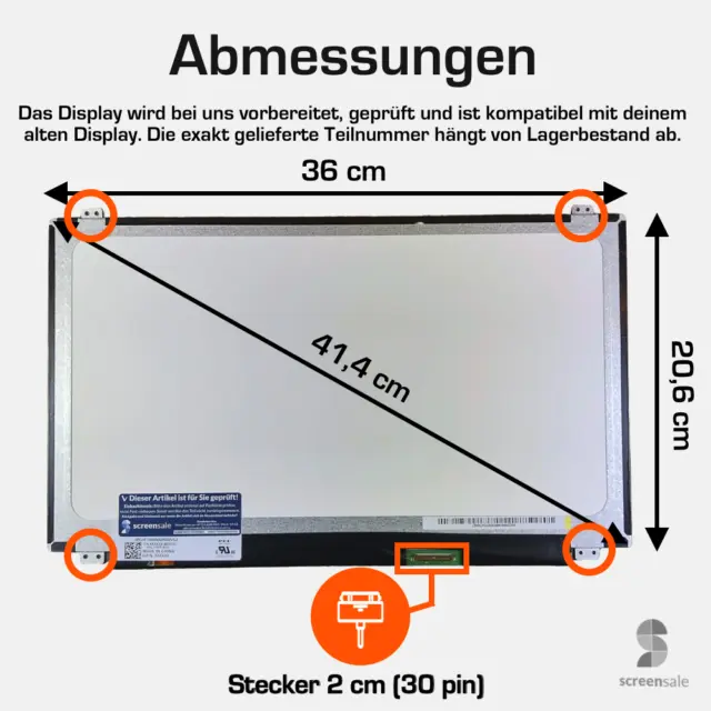 Display Acer ASPIRE 3 A315-51-388S LCD 15.6" 1920x1080 FHD Bildschirm 2