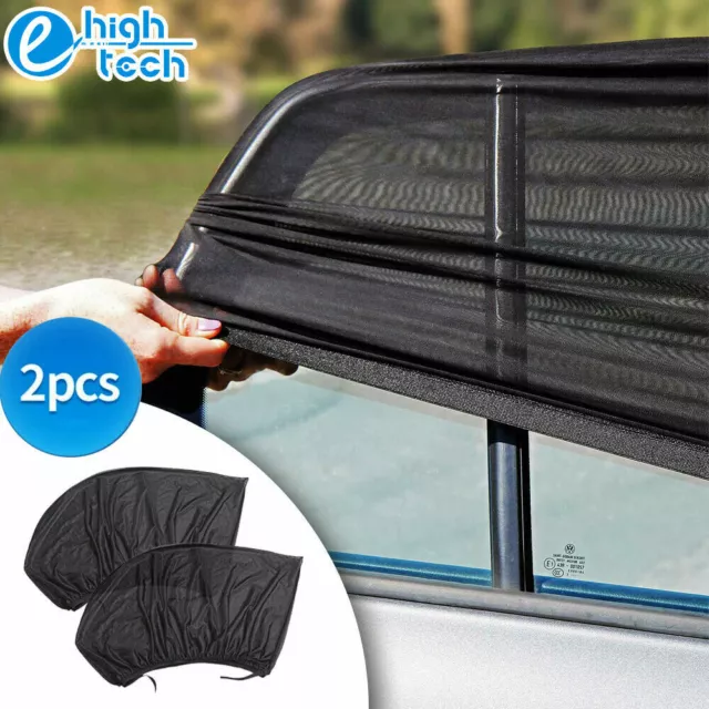 2X Cubierta de malla para pantalla de ventana de automóvil Privacidad Mosquito Insectos Red de protección solar Campamento^