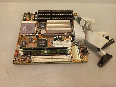 Vintage Shuttle 591P v3.1 Socket 7 Motherboard Pentium S 166 64MB ISA PCI TESTED