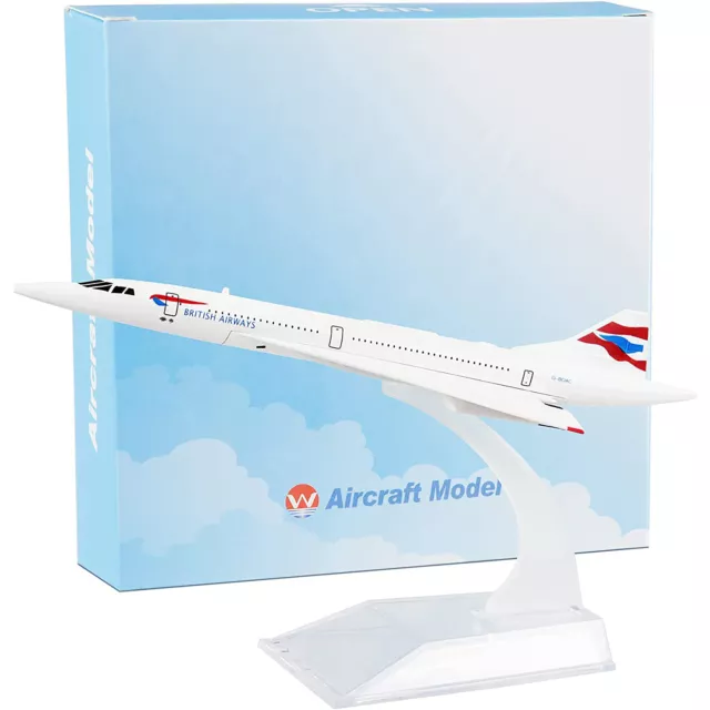 1/400 16cm British F-BVFB Concorde Model Alloy Diecast Plane Aircraft Collection
