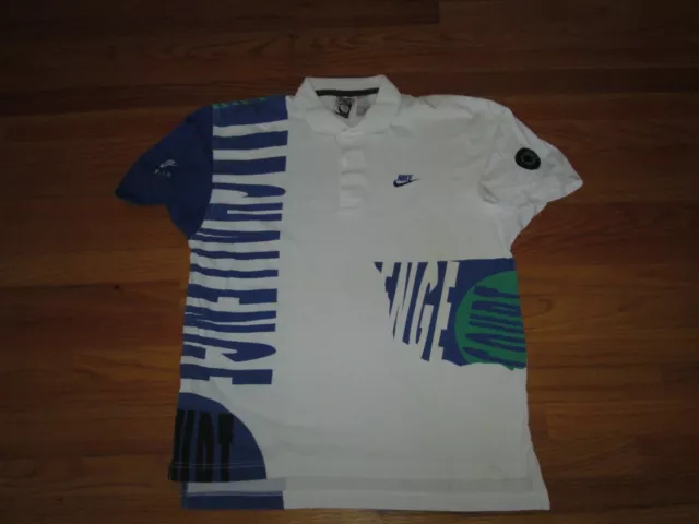 Original Vintage 1990s NIKE CHALLENGE COURT Tennis polo t shirt andre agassi M