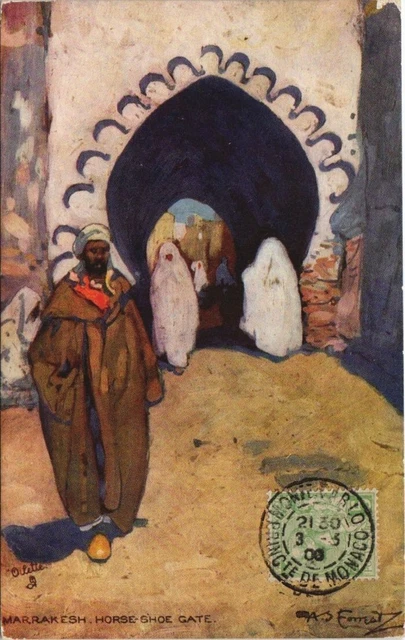 CPA AK MARRAKECH Horse Shoe Gate (10531)