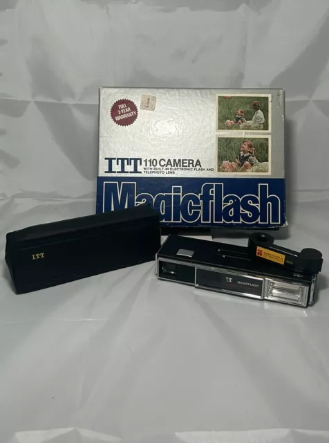 ITT MagicFlash Telephoto - 110 Film Camera Vintage 1979