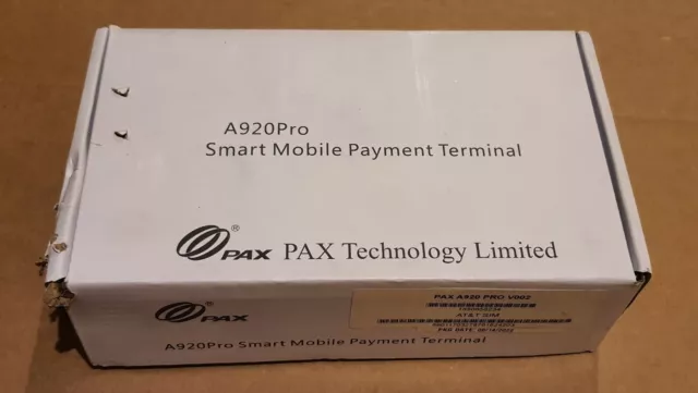 PAX A920 Pro Wi-Fi LTE 4G Smart Mobile Payment Terminal, Locked SOLD AS IS