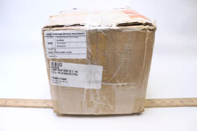 250 Pack MSI Maclean SI-0956 Stainless Steel Drop Wire Clamp 1-2 Pair Body+Shim