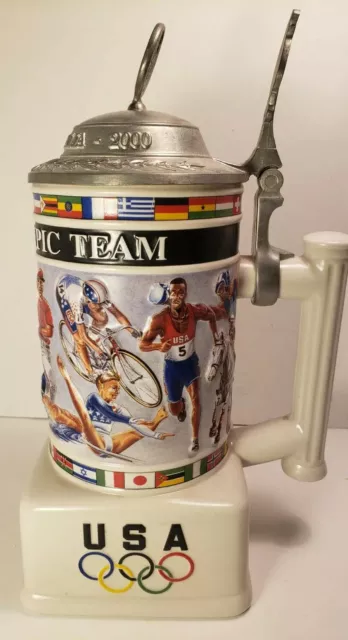 Anheuser-Busch Budweiser 2000  American Olympics Team Stein Beer Mug  Bud CS 460