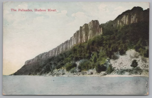 Postcard - Palisades Cliffs Hudson River New York NY 1911 Early Vintage