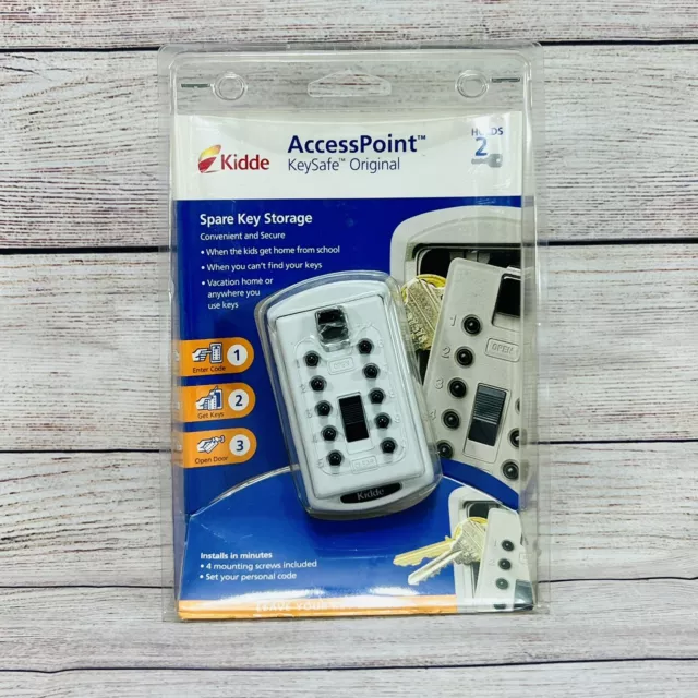 NEW Kidde 001004 AccessPoint Pushbutton Wall Mounted Key Storage Safe 6319040
