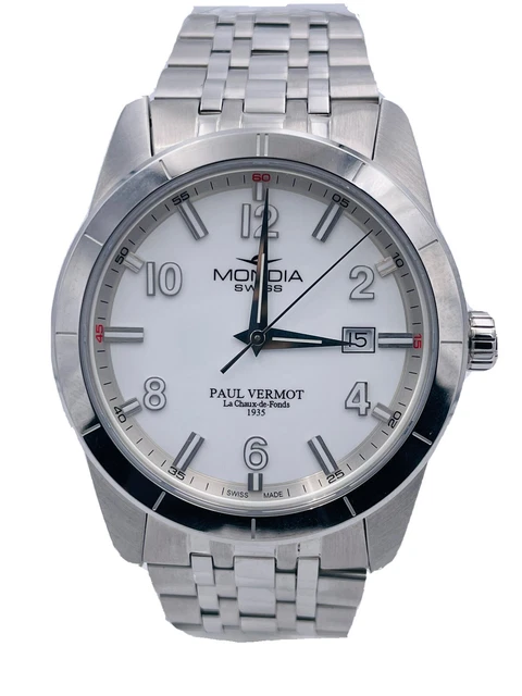 Orologio Mondia Swiss Paul Vermot Ms204ACW/310 42mm Acciaio Scontatissimo Nuovo