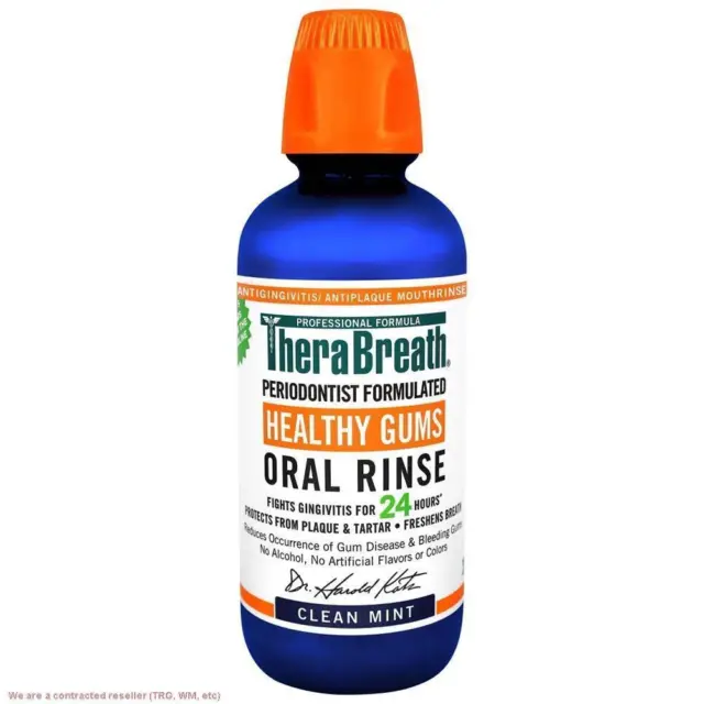 TheraBreath Healthy Gums Mouthwash - Mint - 16 fl oz *NEW* EXP 02/2025