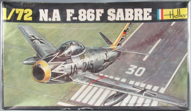 Heller - N°277 N.A F.86F Sabre 2 Décorations 1/72 Neuf Boite Cellophanée