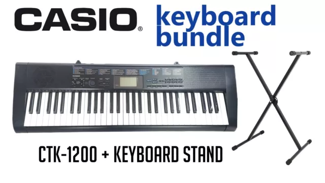 CASIO CTK-1200  Keyboard  With 61 Full SIZE Keys BUNDLE W/ KEYBOARD STAND