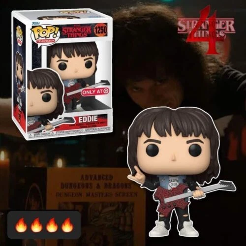 Funko Pop! Stranger Things Eddie #1250 Vinyl Model Figure Exclusive W/Protector