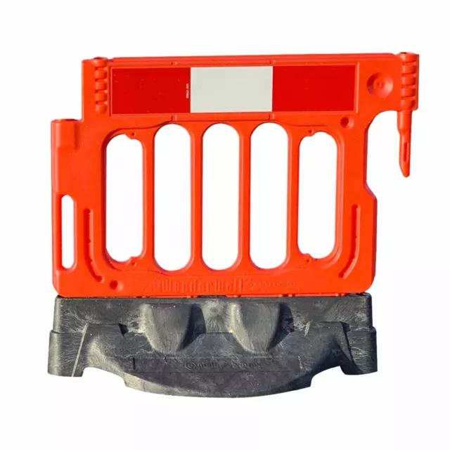 WonderWall Barrier 1 Metre Heavy Duty Weighted Road Street Safety Barrier Orange