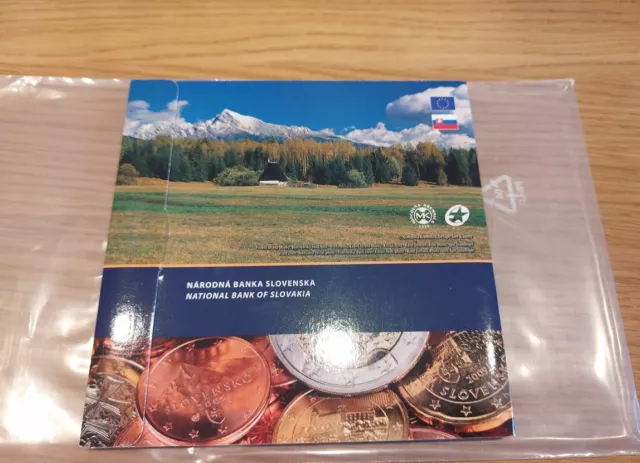 2009 Euro KMS Kursmünzensatz Slowakei Folder & Coincard / erster KMS & Medaille 2