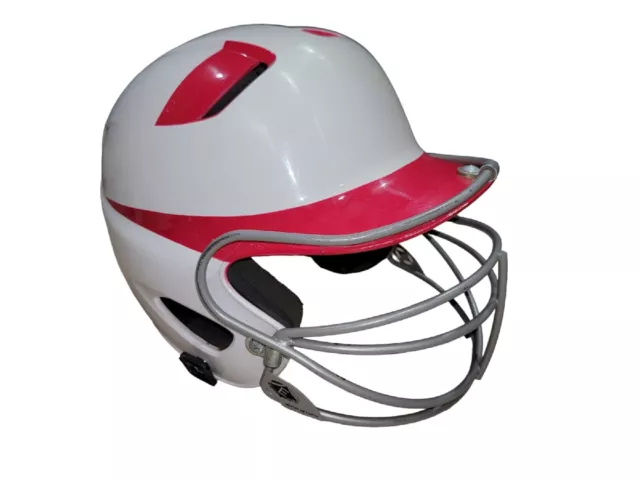 EASTON Natural 2-tone BBSB Red White Batting Helmet w/Cage SR 6 3/8-7 1/8