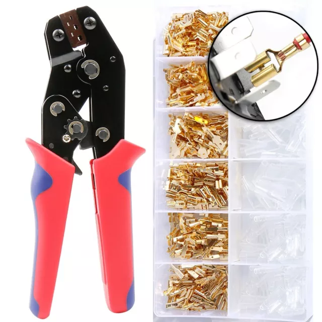 450pcs Assortment Male Female Spade Terminals Electrical Wire Crimp Connectors