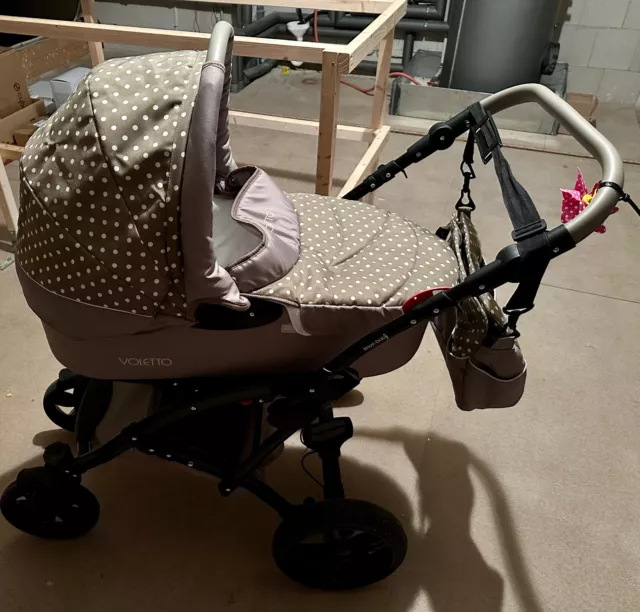 Kombi-Kinderwagen von Knorr-Baby Voletto sand-creme (gebraucht)