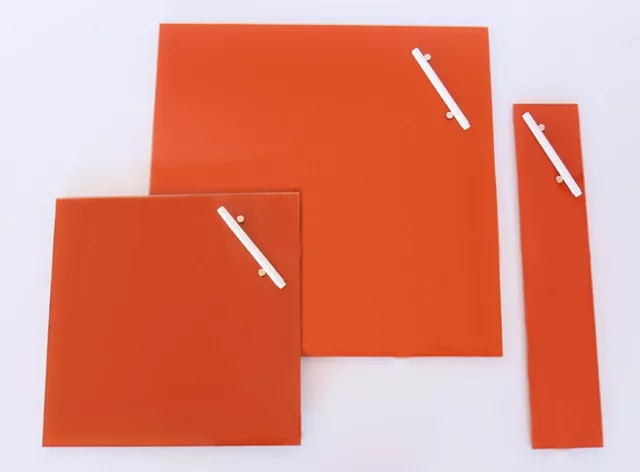 Glas Magnet Tafel orange 50x50 cm + Magnete + Stift Memoboard Pinnwand Wandboard