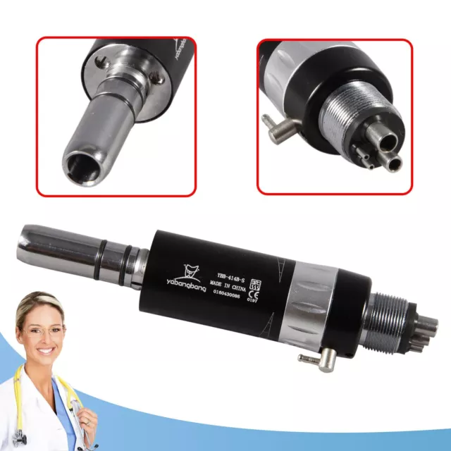 Dental Slow low Speed Handpiece Air Motor 4 Holes fit NSK Style Handstück Black