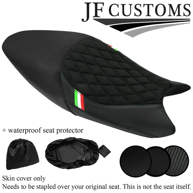 Dsg6 Black St Carbon Suede Custom For Ducati Monster 08-12 Vinyl Seat Cover+Wsp