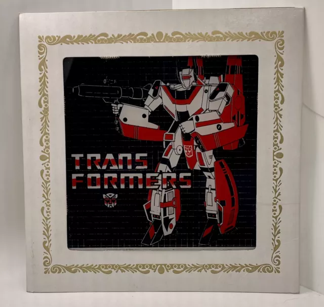 VINTAGE 1980s TRANSFORMERS G1 Jetfire CARNIVAL MIRROR GLASS PICTURE PRIZE 6x6