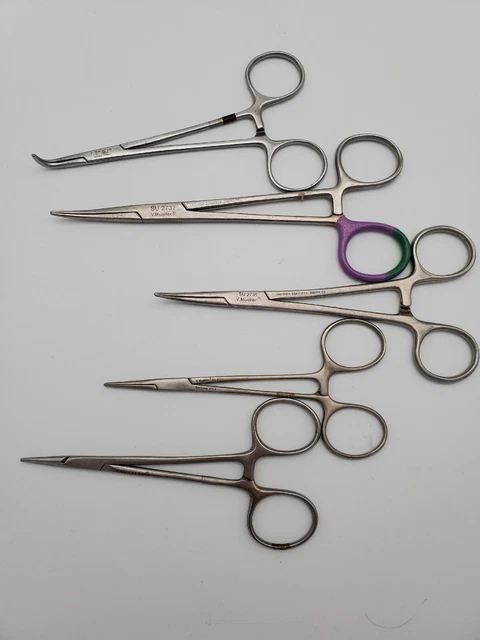 V. Mueller Cardiac Forceps Lot of 5 SU 2737 2735 2700 10496 d1 ortho operating
