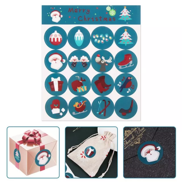 Xmas Sealing Label Christmas Tags Packaging Sticker Santa Claus Snowman