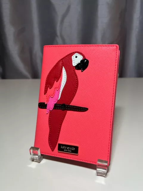 KATE SPADE Imogene Talk The Talk PARROT Leather Wallet/Passport Holder