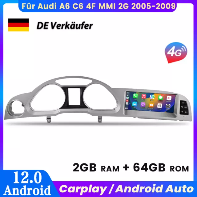 Autoradio 8,8" 2+64 GB per Audi A6 C6 4F MMI 2G 2005-2009 4G GPS NAVI BT Carplay