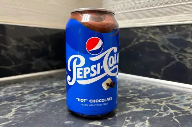 Pepsi-Cola  Hot Chocolate Soda.  Rare Limited-Edition of Only 2,200  FULL CAN 2