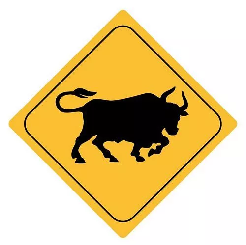 Autoaufkleber Sticker Achtung Stier Aufkleber