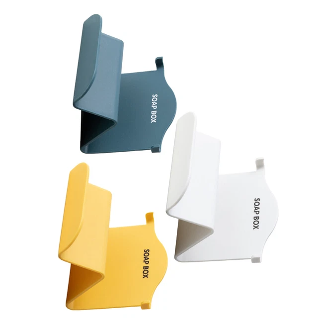 3 PIEZAS Estante de jabón Baño Gancho de pared Jabón Plato de almacenamiento Teléfono celular Estante de pared