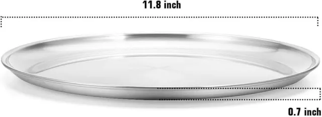 2 Pack Pizza Baking Pan Pizza Tray 12 Stainless Steel Pizza Pan Round Tray New 3