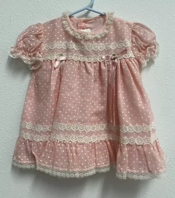 Nannette Vintage Toddler Girl Dress Size 24 Months Used Not Perfect Made in USA