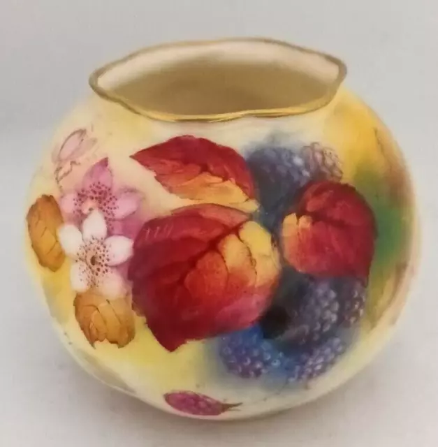 Royal Worcester Hand Painted Small Vase Signed K Blake 1937