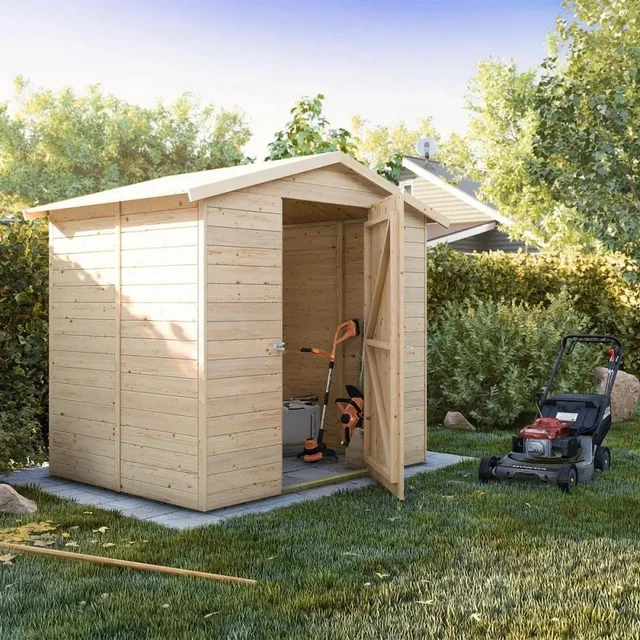 Casetta Da Giardino In Legno CABEX - Ricovero Attrezzi, Modello C200/2 Con Porta E Finestra - Doghe Spessore 16mm