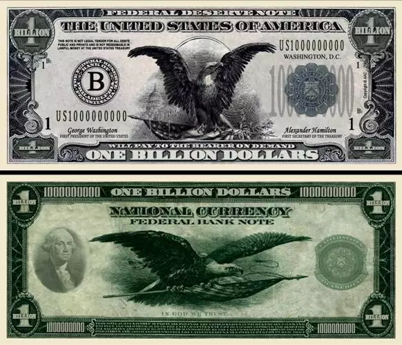 BILLET ONE BILLION DOLLAR US ! Collection Etats Unis 1 MILLIARD Monnaie Million